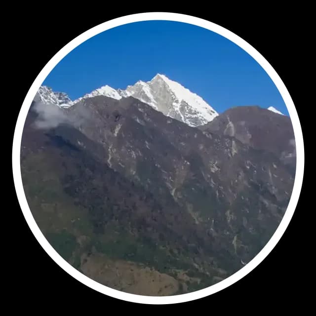 Snow peak in the Khumbu above Lukla